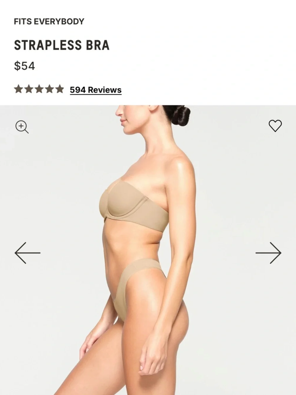 NWT Skims Fits Everybody Strapless Bra clay 32C - Picture 2 of 7